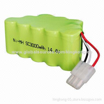 14.4V NiMH 3,000mAh Rechargeable Battery Pack, High-performance